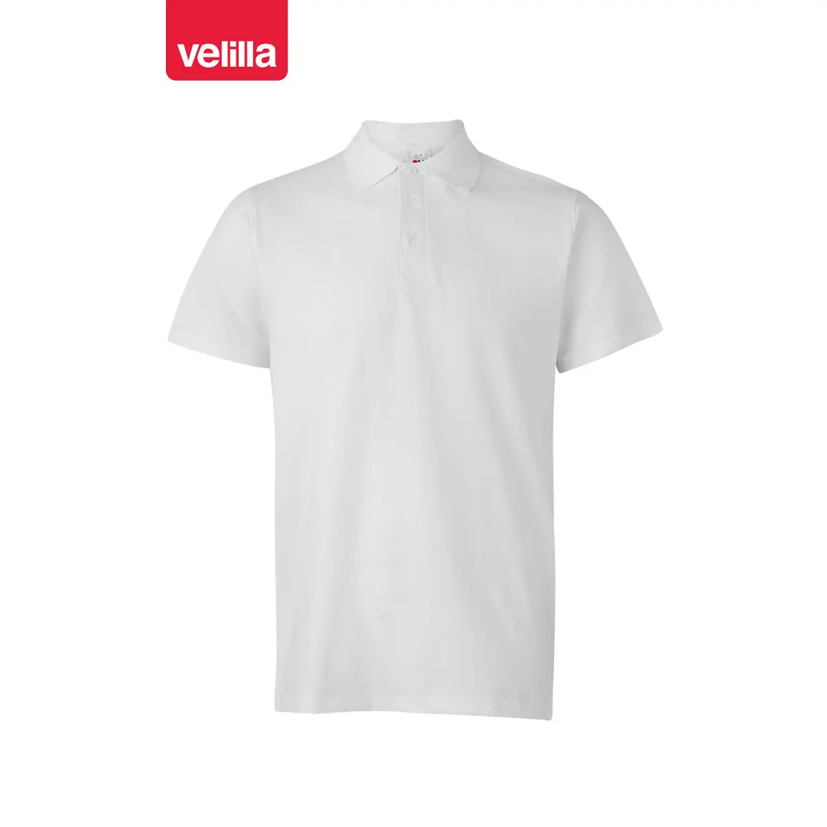 Polo stretch manga corta hombre Velilla 105508S 1 Polo stretch manga corta hombre Velilla 105508S Blanco, vista frontal