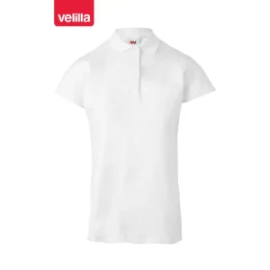 Polo stretch manga corta mujer Velilla 105509S Blanco, vista frontal