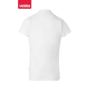 Polo stretch manga corta mujer Velilla 105509S Blanco, vista trasera