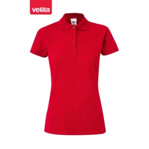 Polo stretch manga corta mujer Velilla 105509S Rojo, vista frontal