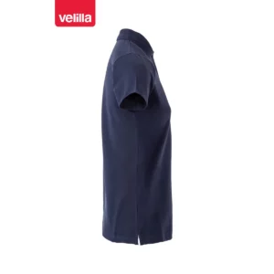 Polo stretch manga corta mujer Velilla 105509S Azul navy, vista lateral