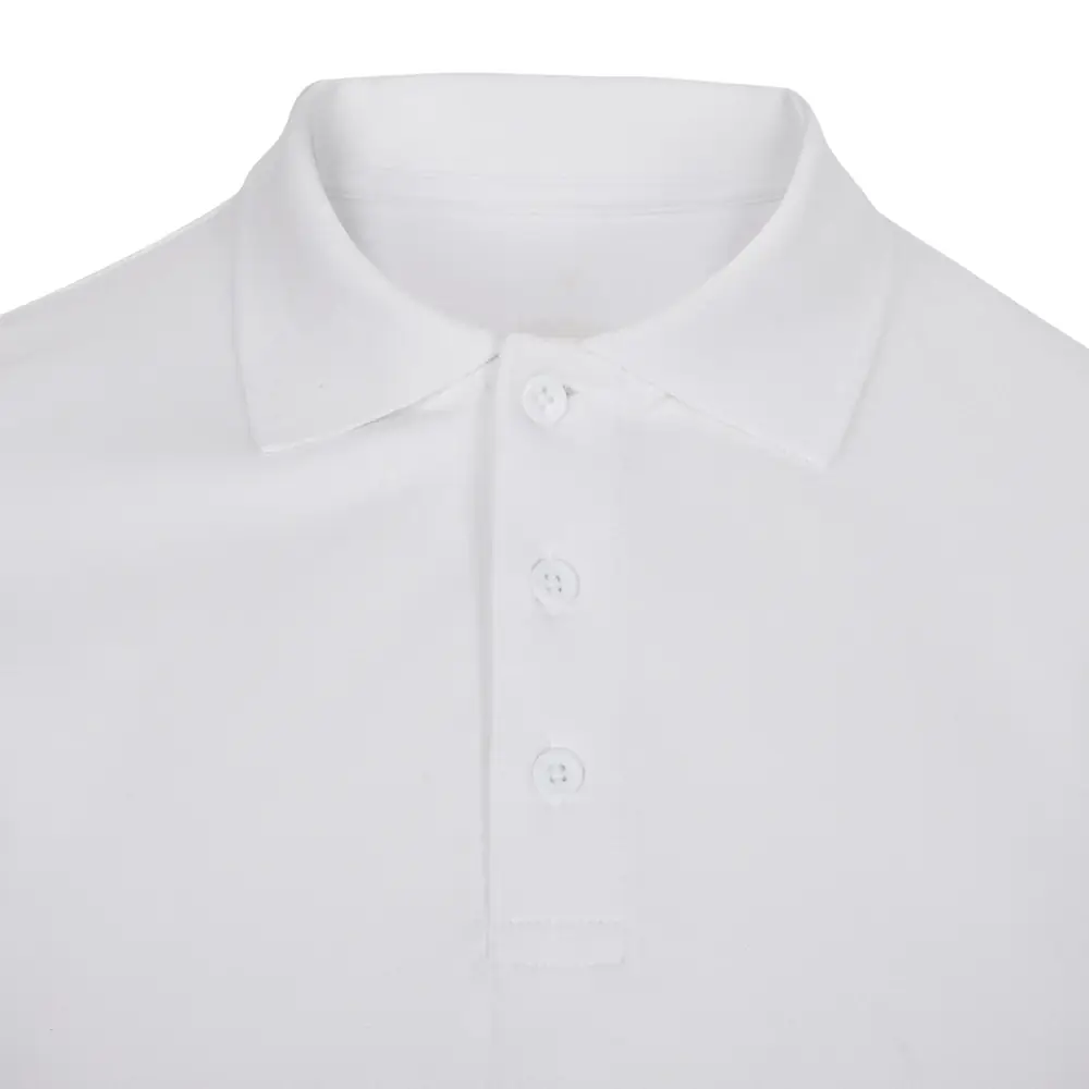 Polo OCS manga corta hombre Velilla 105510S 17 Polo OCS manga corta hombre Velilla 105510S Blanco, detalle de cuello y cierre de botones