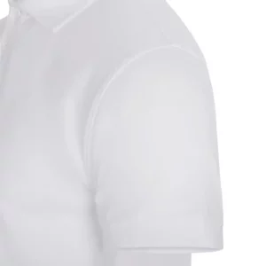 Polo OCS manga corta hombre Velilla 105510S Blanco, detalle de manga y hombro