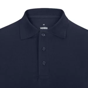 Polo OCS manga corta hombre Velilla 105510S Azul navy, detalle de cuello y cierre de botones