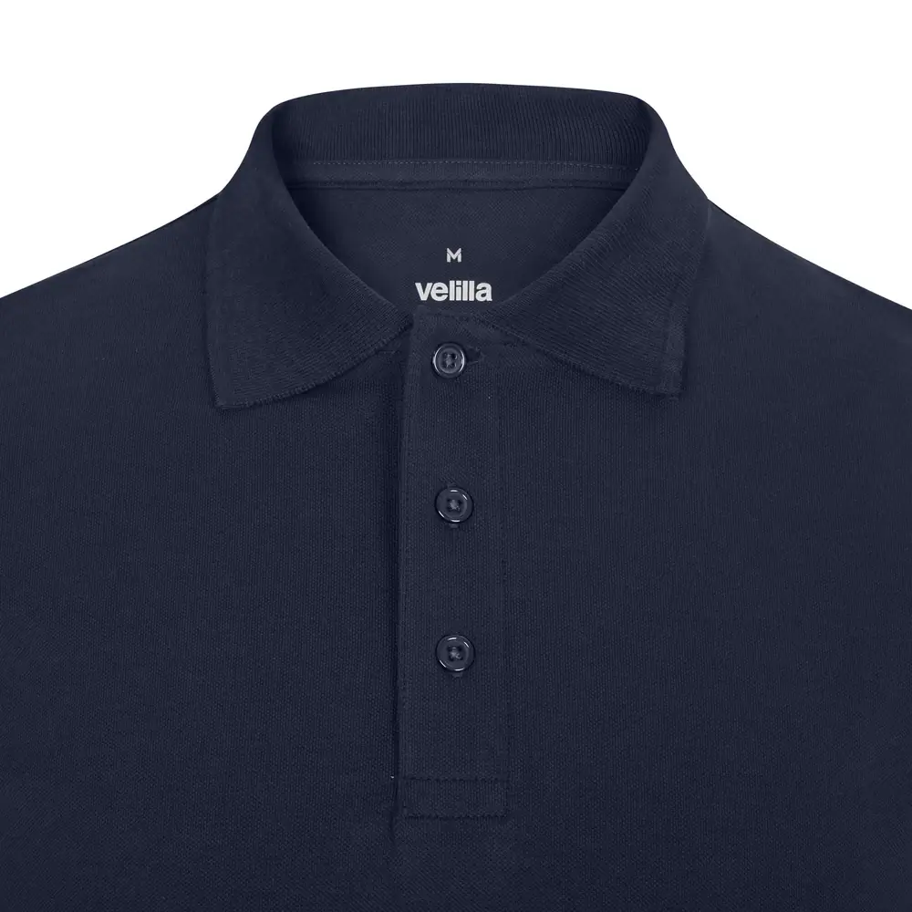 Polo OCS manga corta hombre Velilla 105510S 21 Polo OCS manga corta hombre Velilla 105510S Azul navy, detalle de cuello y cierre de botones