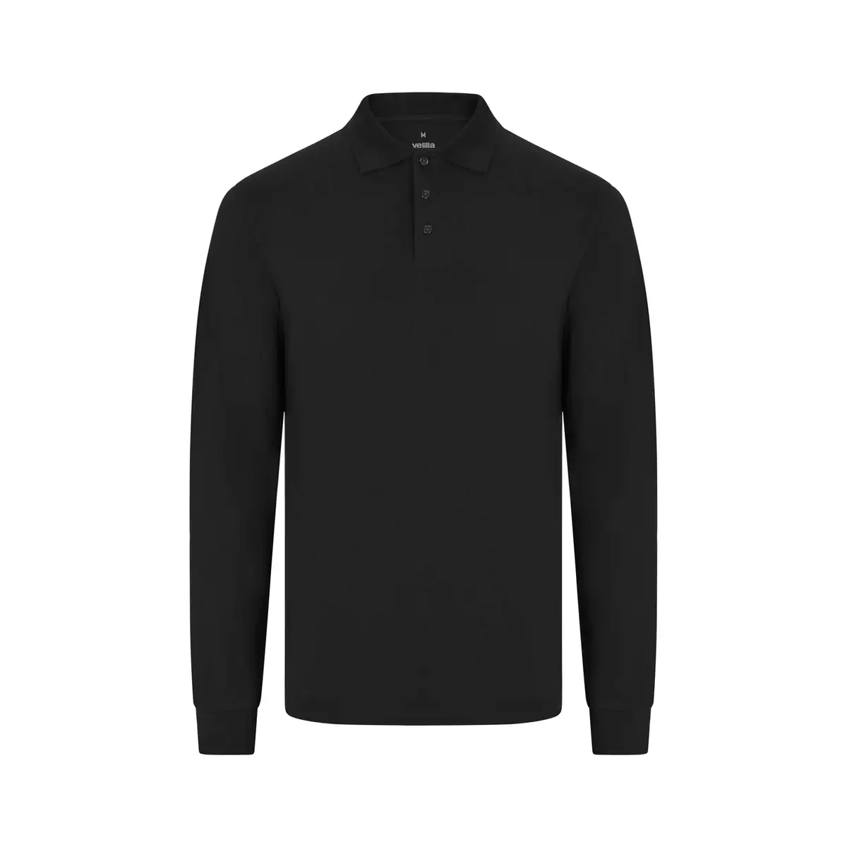 Polo OCS manga larga hombre Velilla 105511S 5 Polo OCS manga larga hombre Velilla 105511S Negro, vista frontal