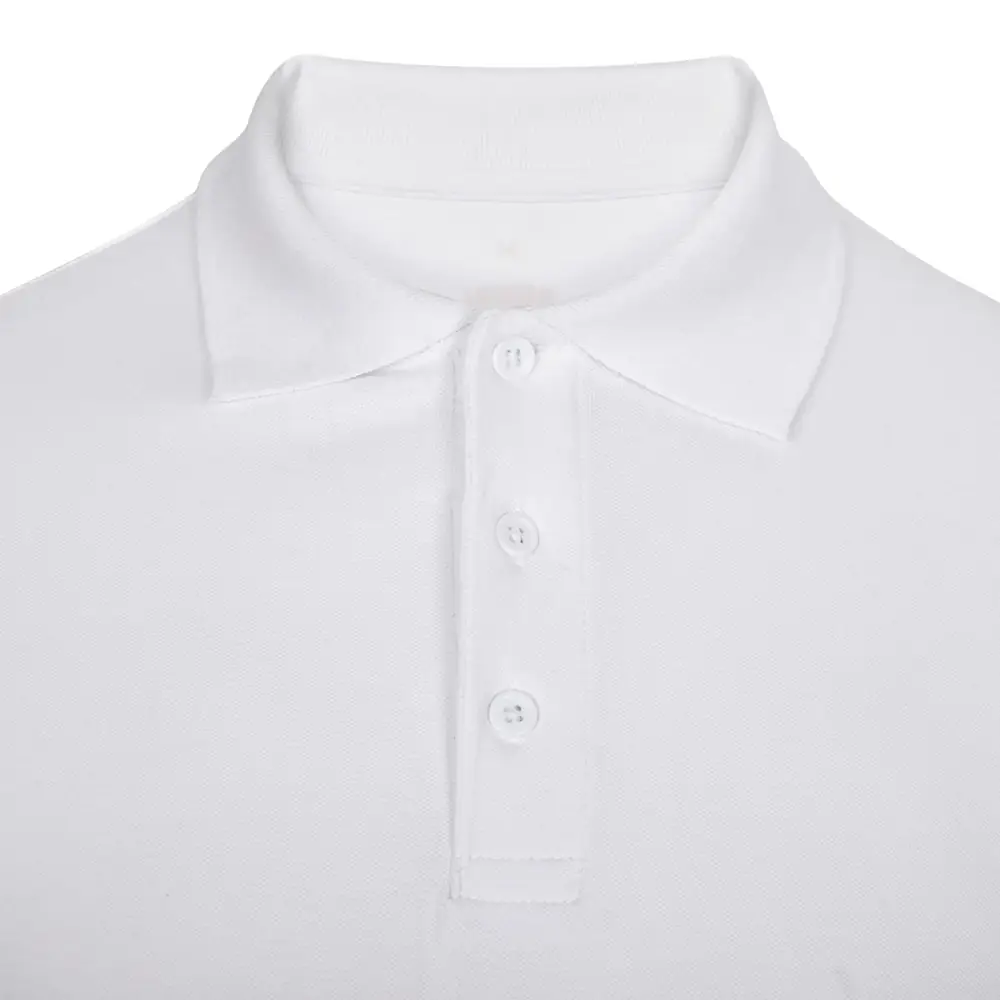 Polo OCS manga larga hombre Velilla 105511S 17 Polo OCS manga larga hombre Velilla 105511S Blanco, detalle de cuello y cierre de botones
