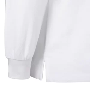 Polo OCS manga larga hombre Velilla 105511S Blanco, detalle de puño y abertura lateral