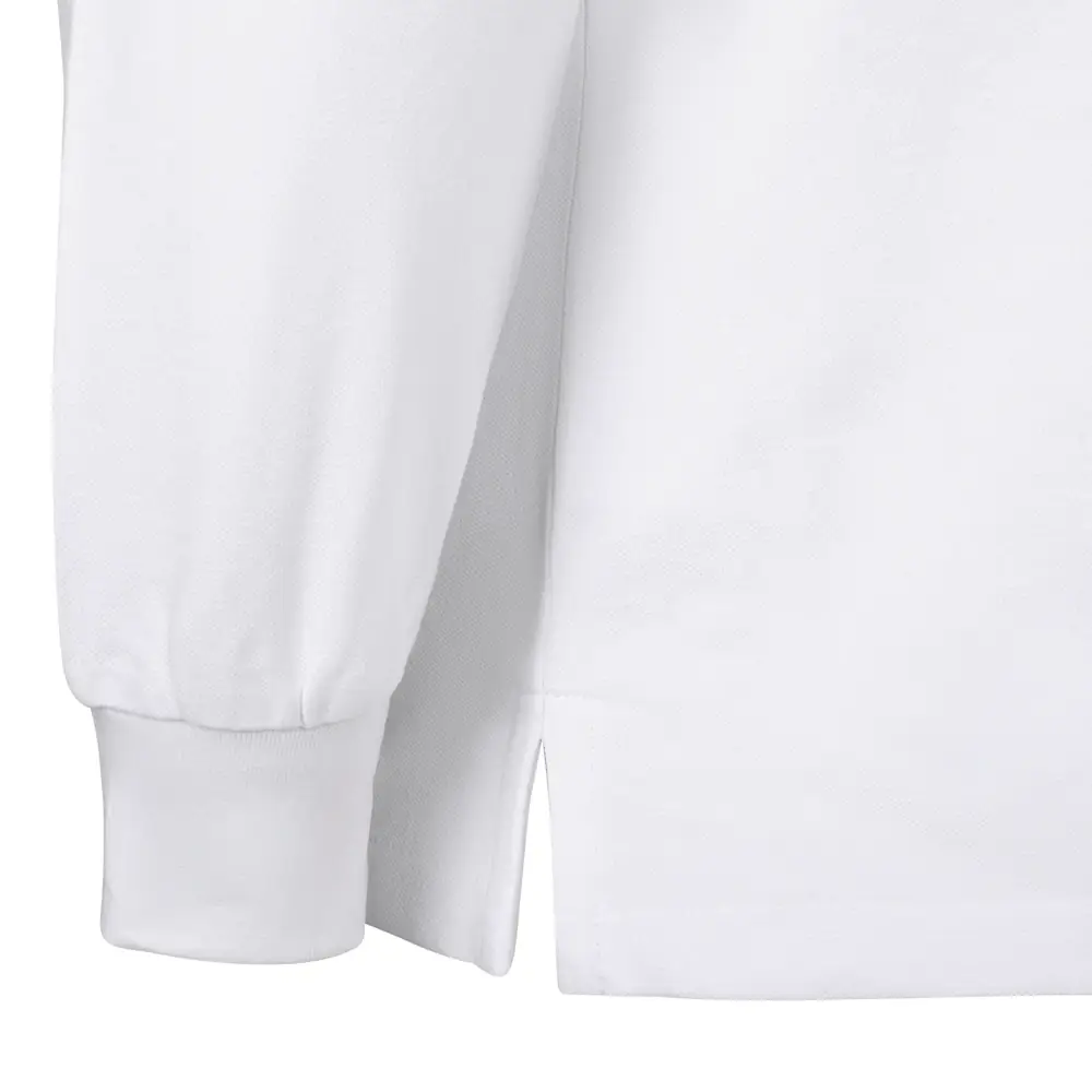 Polo OCS manga larga hombre Velilla 105511S 18 Polo OCS manga larga hombre Velilla 105511S Blanco, detalle de puño y abertura lateral