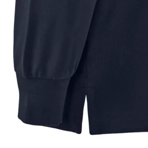 Polo OCS manga larga hombre Velilla 105511S Azul navy, detalle de puño y abertura lateral