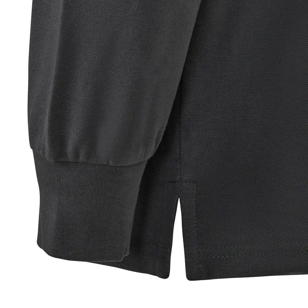 Polo OCS manga larga hombre Velilla 105511S 24 Polo OCS manga larga hombre Velilla 105511S Gris antracita, detalle de puño y abertura lateral
