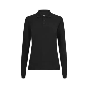 Polo OCS manga larga mujer Velilla 105511SW Negro, vista frontal