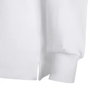 Polo OCS manga larga mujer Velilla 105511SW Blanco, detalle de puño y abertura lateral