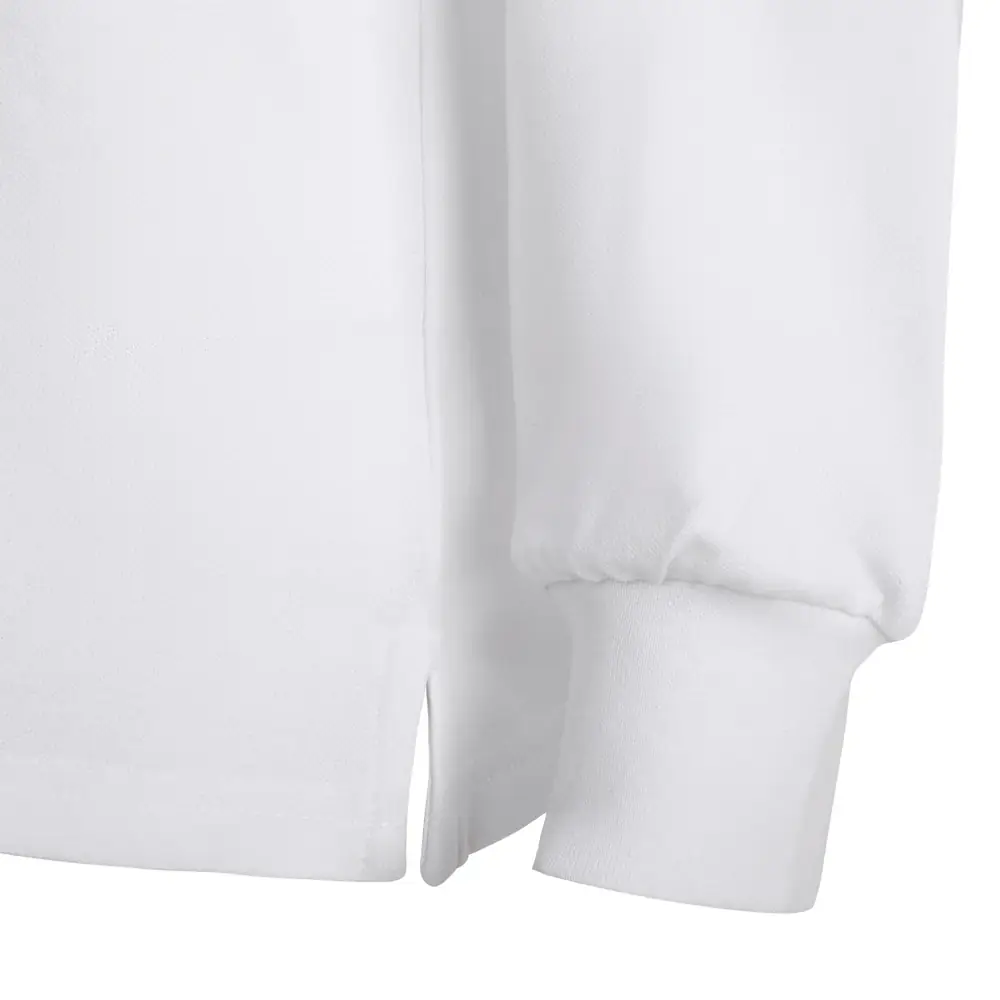 Polo OCS manga larga mujer Velilla 105511SW 18 Polo OCS manga larga mujer Velilla 105511SW Blanco, detalle de puño y abertura lateral