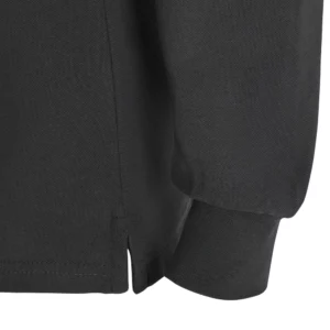 Polo OCS manga larga mujer Velilla 105511SW Gris antracita, detalle de puño y abertura lateral