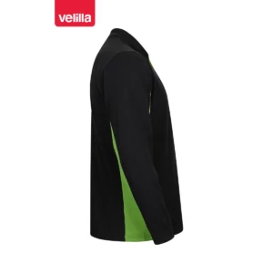 Polo bicolor manga larga Velilla 105514 Negro/Verde lima, vista lateral