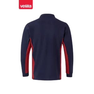 Polo bicolor manga larga Velilla 105514 Azul navy/Rojo, vista trasera