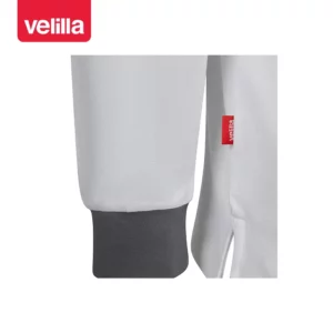 Polo stretch bicolor manga larga Velilla 105529S Blanco/Gris, detalle de puño