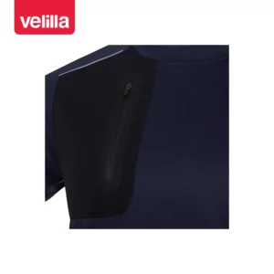Camiseta técnica Velilla 105635 V.Dynamix Azul navy/Negro, detalle de bolsillo del pecho
