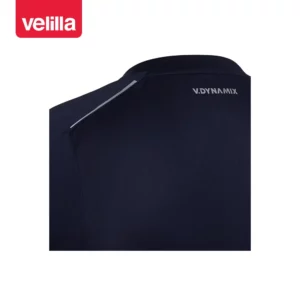 Camiseta técnica Velilla 105635 V.Dynamix Azul navy/Negro, detalle de hombro y detalles reflectantes