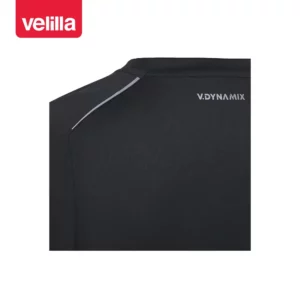 Camiseta técnica Velilla 105635 V.Dynamix Gris mineral/Negro, detalle de hombro y detalles reflectantes