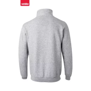 Sudadera media cremallera Velilla 105702 Gris jaspeado, vista trasera