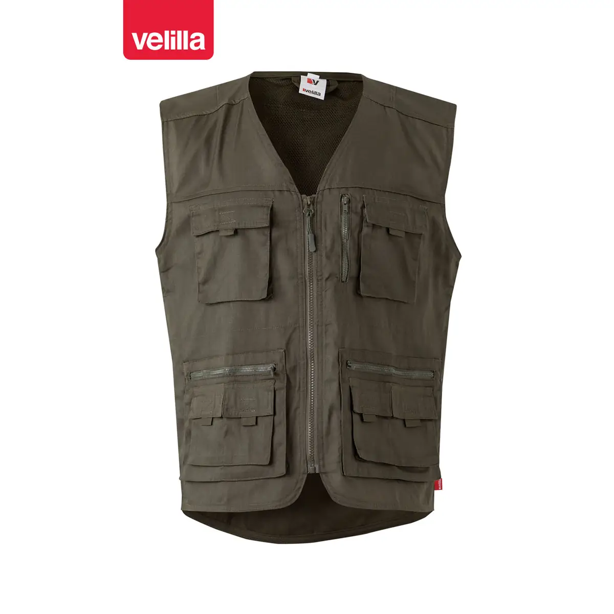 Chaleco multibolsillos Velilla 105901 13 Chaleco multibolsillos Velilla 105901 Verde caza, vista frontal