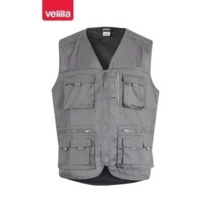 Chaleco multibolsillos Velilla 105901 Gris, vista frontal