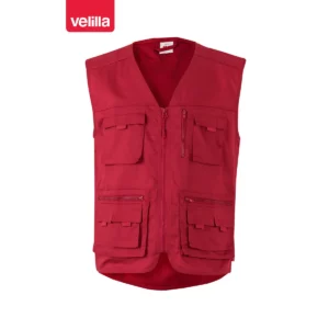 Chaleco multibolsillos Velilla 105901 Rojo, vista frontal