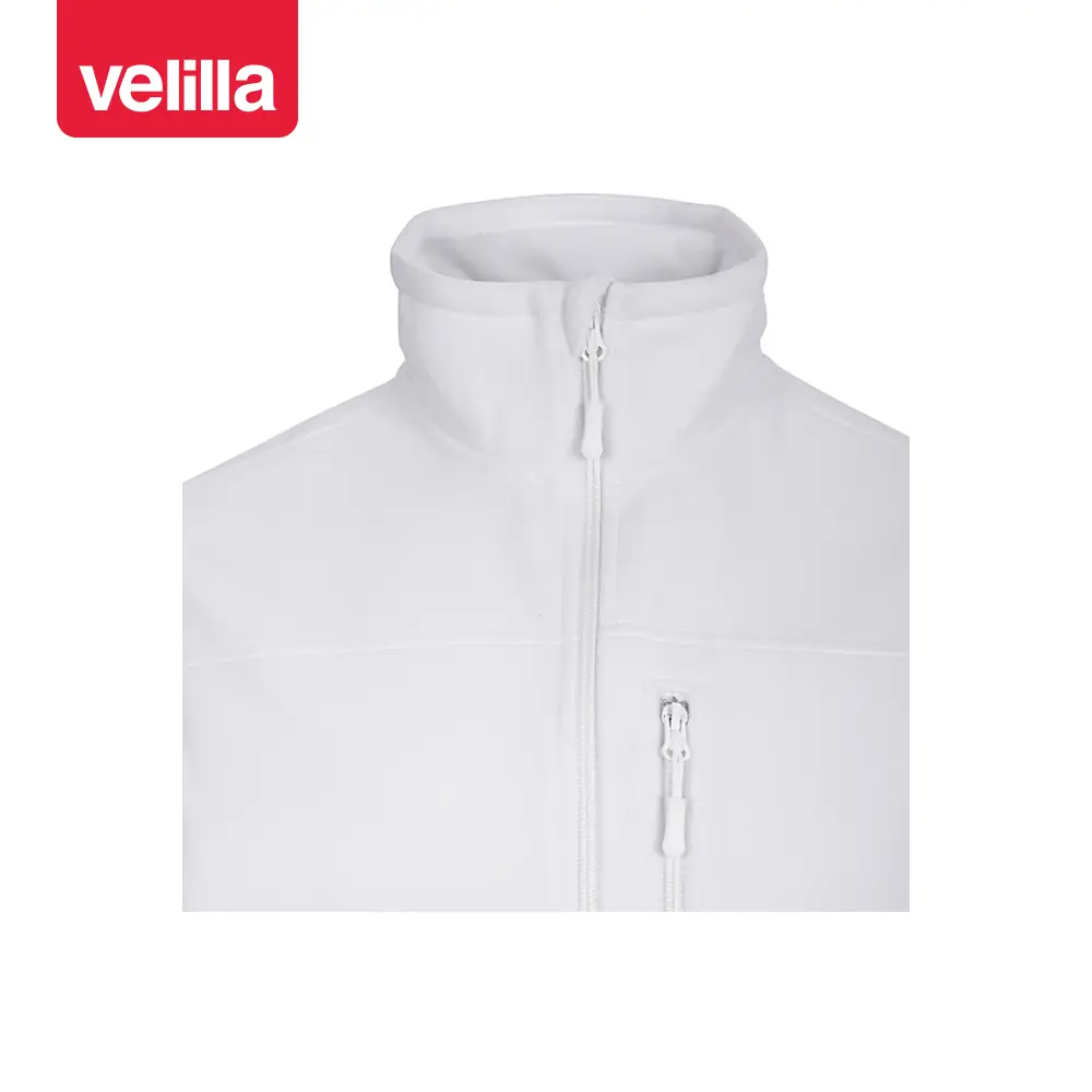 Chaleco polar Velilla 105905 5 Chaleco polar Velilla 105905 Blanco, detalle de cuello y bolsillo del pecho