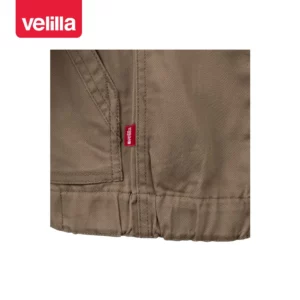 Cazadora stretch multibolsillos Velilla 106002S Beige arena, detalle de cinturilla lateral