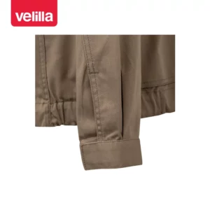 Cazadora stretch multibolsillos Velilla 106002S Beige arena, detalle de puño