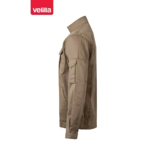Cazadora stretch multibolsillos Velilla 106002S Beige arena, vista lateral