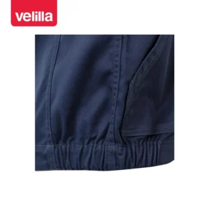 Cazadora stretch multibolsillos Velilla 106002S Azul navy, detalle de cinturilla lateral