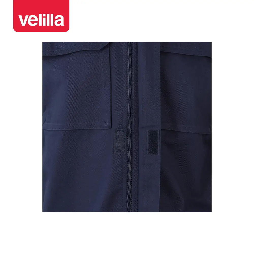 Cazadora de algodón Velilla 106003 16 Cazadora de algodón Velilla 106003 Azul navy, detalle de cierre central y bolsillo del pecho