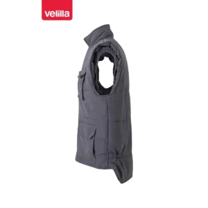 Chaleco acolchado multibolsillos Velilla 108 Gris, vista lateral