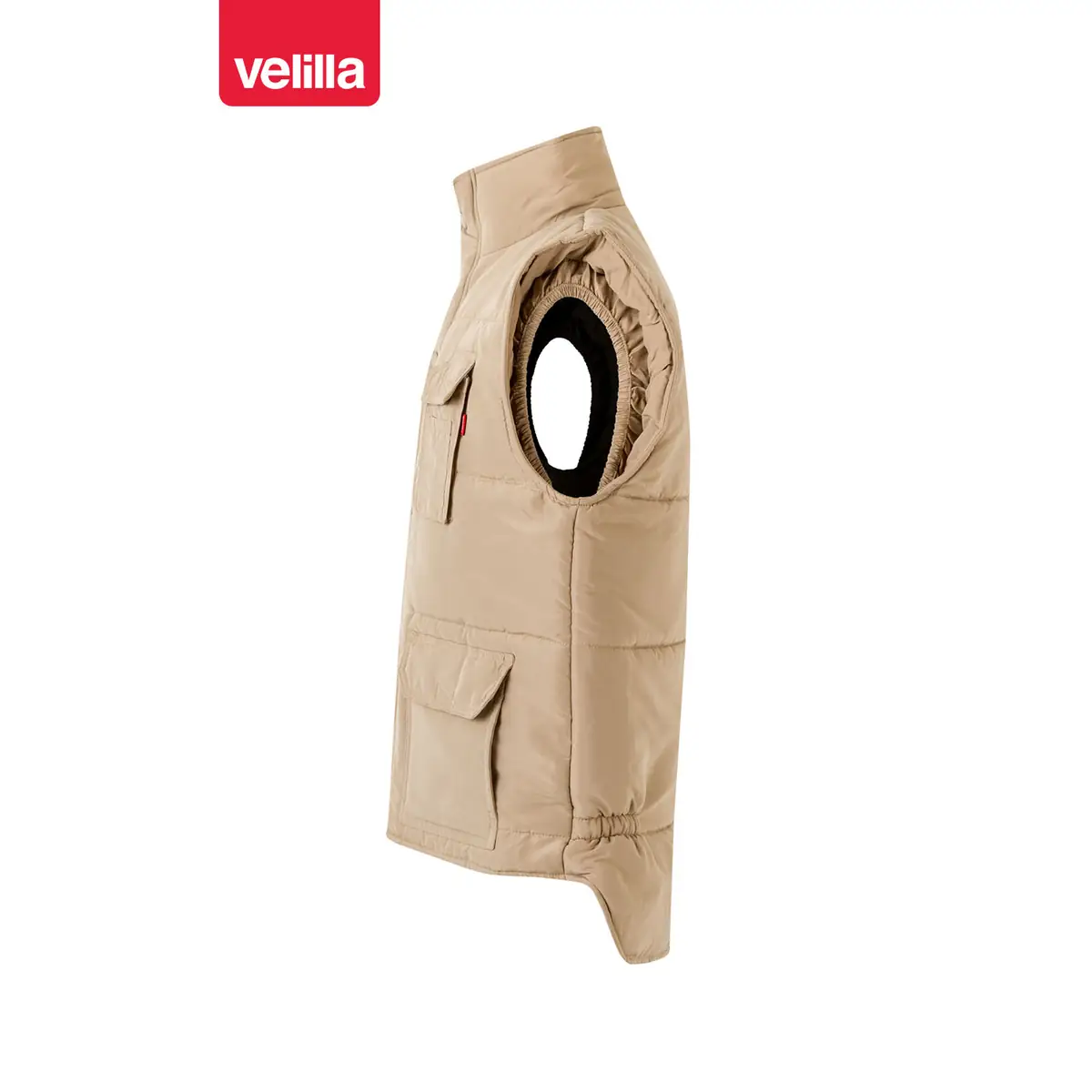 Chaleco acolchado multibolsillos Velilla 108 38 Chaleco acolchado multibolsillos Velilla 108 Beige arena, vista lateral