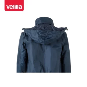 Cazadora acolchada desmontable Velilla 11501 Azul navy, detalle de capucha desplegada