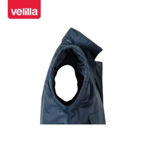 Cazadora acolchada desmontable Velilla 11501 Azul navy, detalle de sisa con manga desmontada