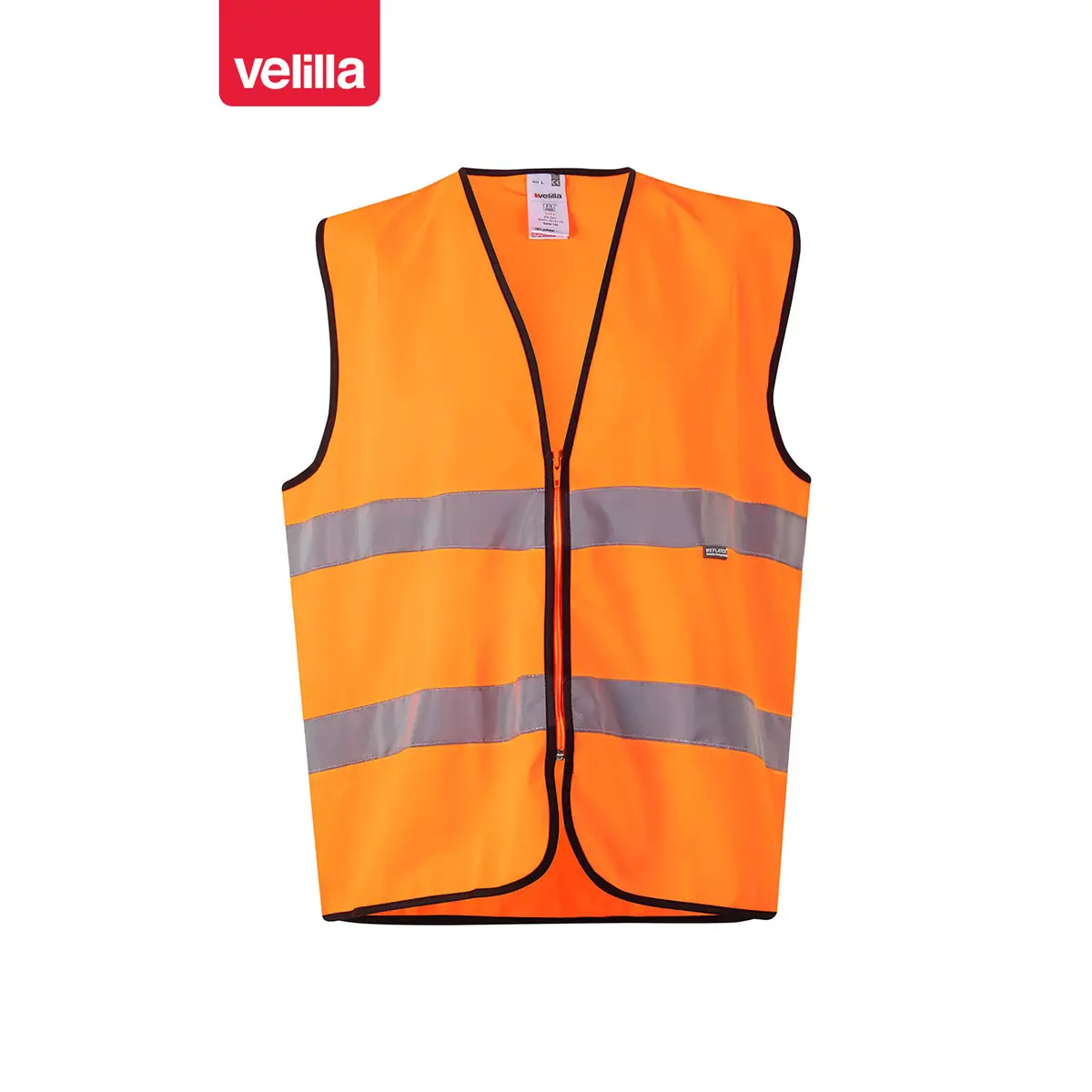 Chaleco alta visibilidad Velilla 145 4 Chaleco alta visibilidad Velilla 145 Naranja flúor, vista frontal