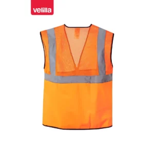 Chaleco de rejilla alta visibilidad Velilla 146 Naranja flúor, vista trasera