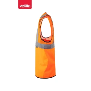 Chaleco de rejilla alta visibilidad Velilla 146 Naranja flúor, vista lateral