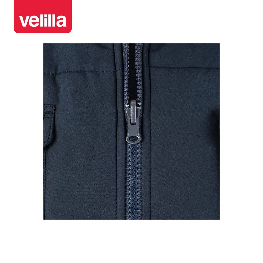 Chaleco acolchado reversible Velilla 148 11 Chaleco acolchado reversible Velilla 148 Azul marino/Naranja flúor, detalle de cremallera
