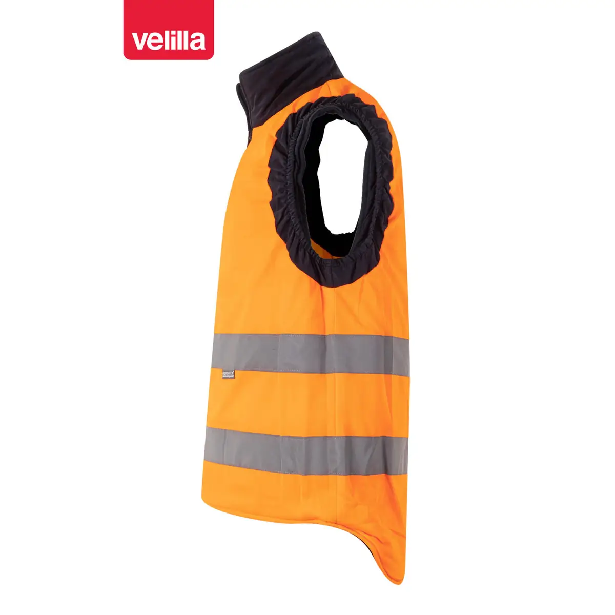 Chaleco acolchado reversible Velilla 148 9 Chaleco acolchado reversible Velilla 148 Azul marino/Naranja flúor, vista lateral del reverso