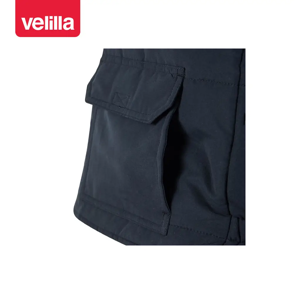 Chaleco acolchado reversible Velilla 148 12 Chaleco acolchado reversible Velilla 148 Azul marino/Naranja flúor, detalle de bolsillo inferior