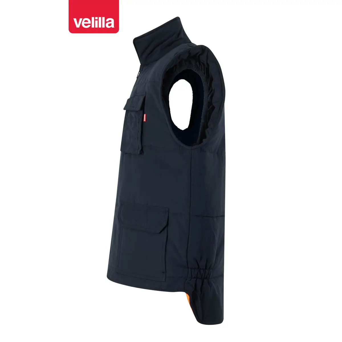 Chaleco acolchado reversible Velilla 148 7 Chaleco acolchado reversible Velilla 148 Azul marino/Naranja flúor, vista lateral