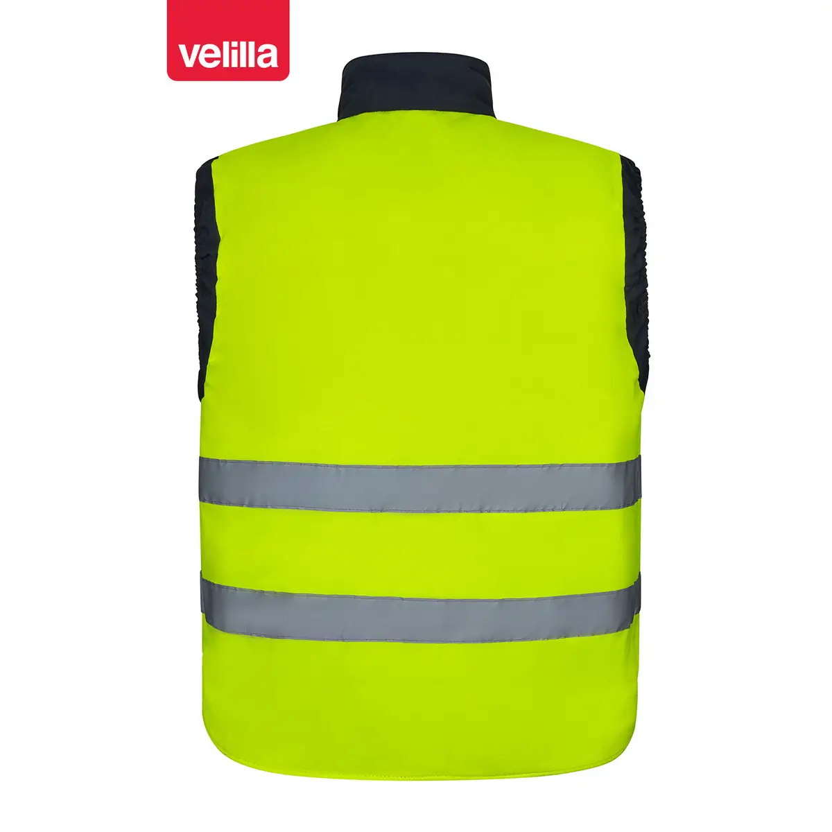 Chaleco acolchado reversible Velilla 148 5 Chaleco acolchado reversible Velilla 148 Azul marino/Amarillo flúor, vista trasera del reverso