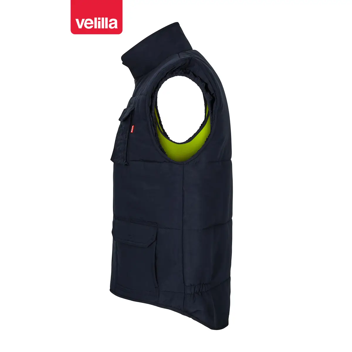 Chaleco acolchado reversible Velilla 148 2 Chaleco acolchado reversible Velilla 148 Azul marino/Amarillo flúor, vista lateral