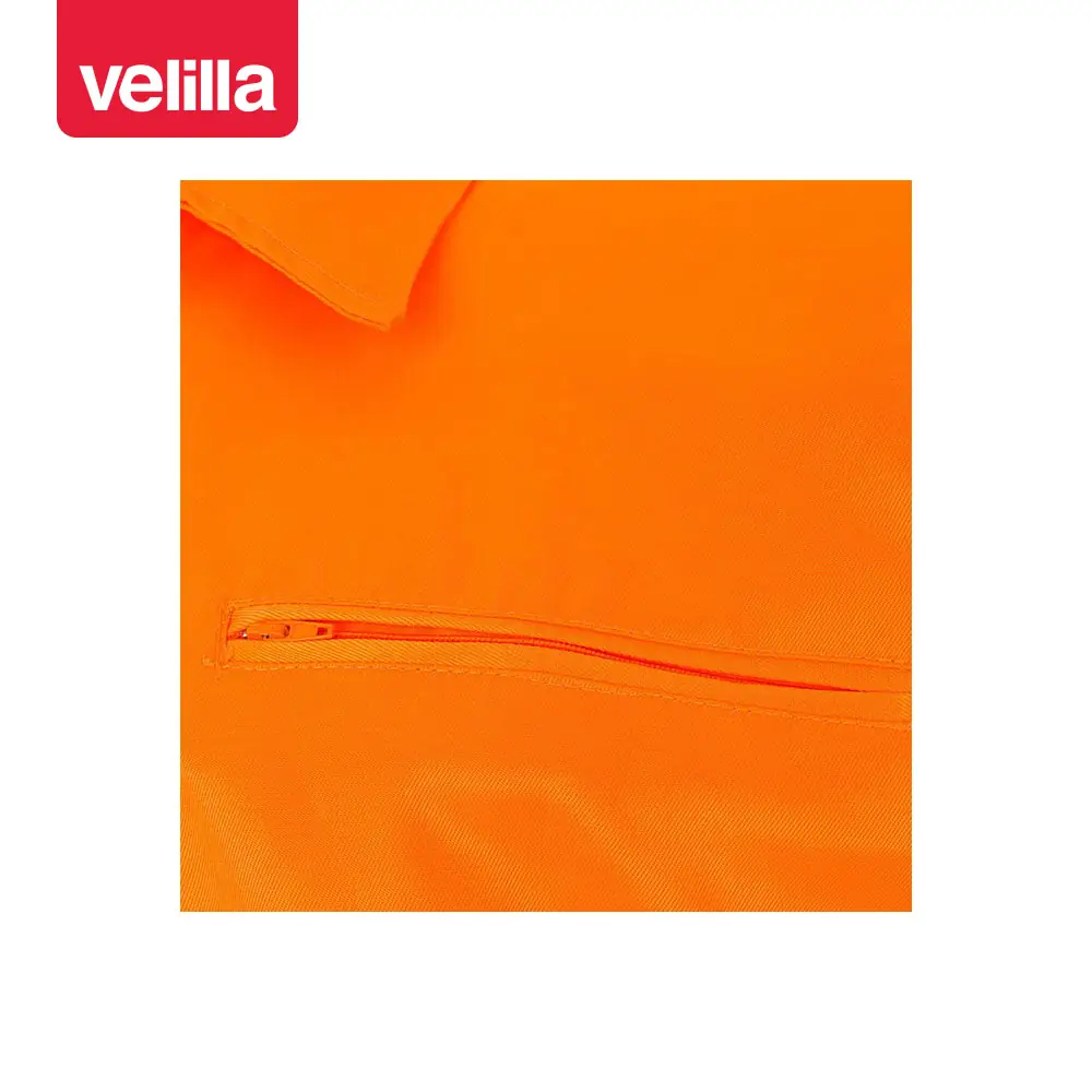 Mono bicolor de alta visibilidad Velilla 151 15 Mono bicolor de alta visibilidad Velilla 151 Azul marino/Naranja flúor, detalle de bolsillo pecho