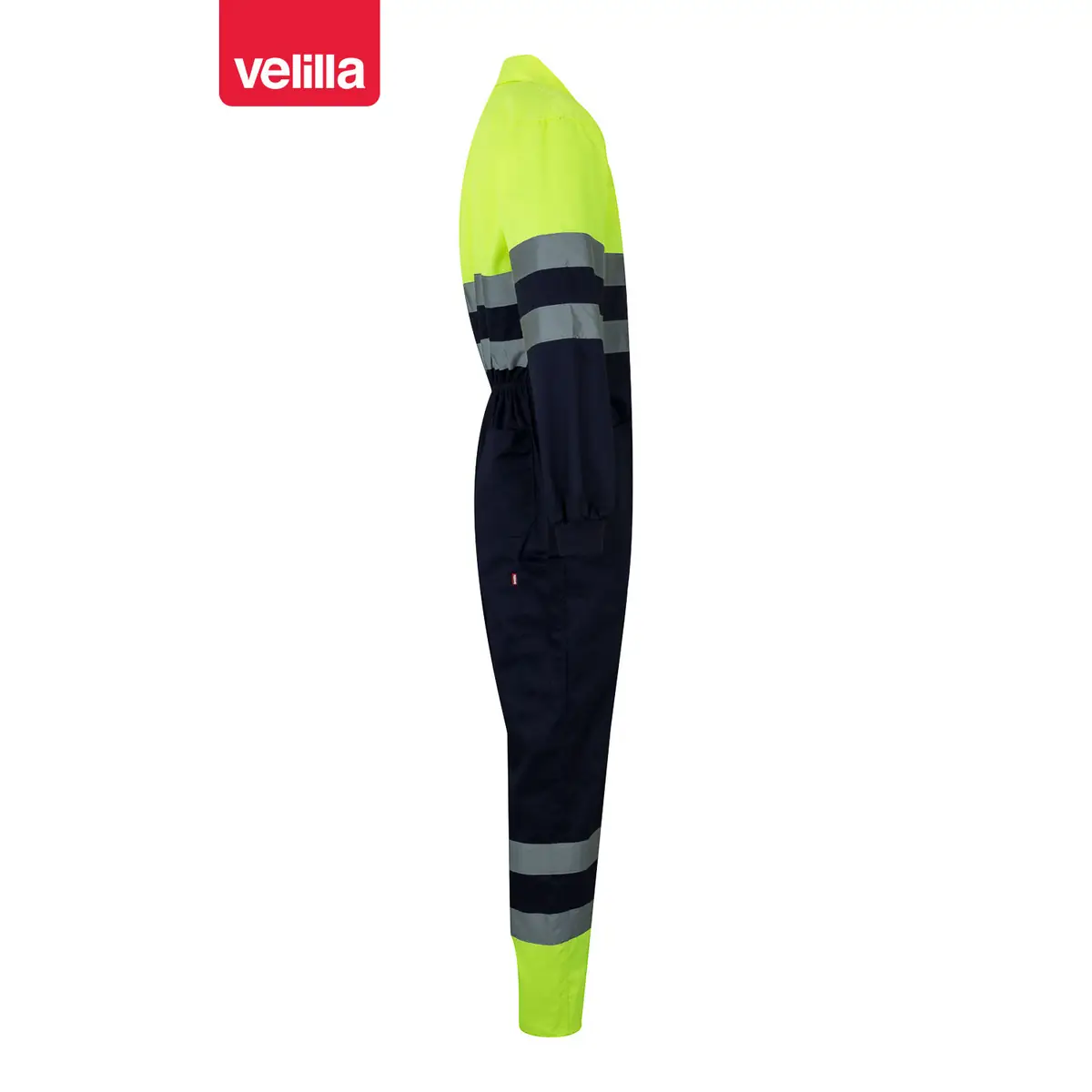 Mono bicolor de alta visibilidad Velilla 151 5 Mono bicolor de alta visibilidad Velilla 151 Azul marino/Amarillo flúor, vista lateral